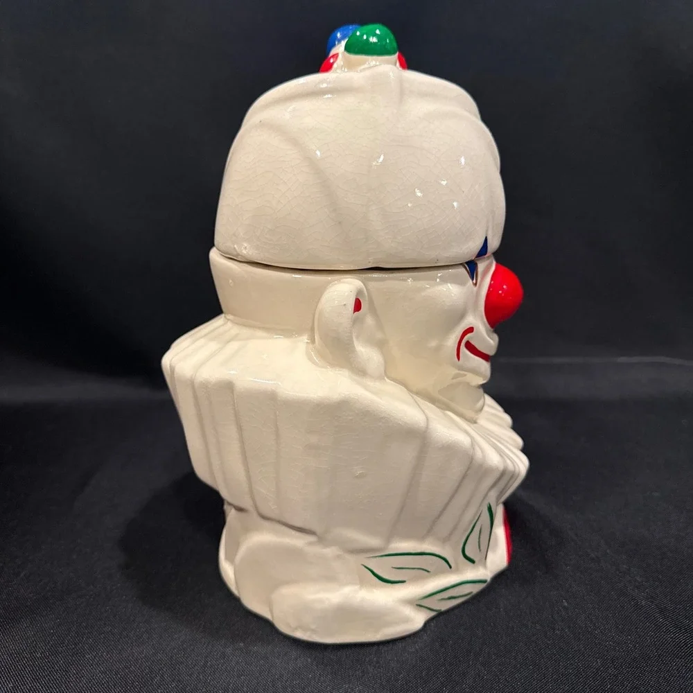 VTG 1940s McCoy Pottery Clown Cookie Jar Ceramic Mid Century Hand Painted 10